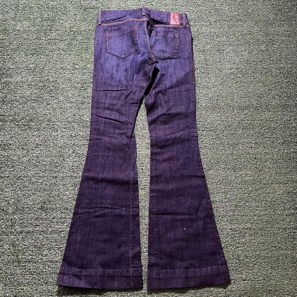 Dylan George & Co Jeans Womens 27 Blue Dark Wash Diane Flare Low Rise Denim